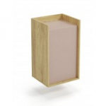 MOBIUS CABINET 1D korpus: naturaalne hikkori, fassaadid - antiikroosa (1p=1tk)