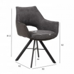 S&ouml;&ouml;gitool EDDY 60x62xH81,5cm, hall/tumehall