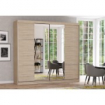 Riidekapp MULTI 36 (233 cm) Sonoma tamm + peegel Sonoma tamm