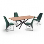 Liuglauaplaat LEGARTO - naturaalne tamm, jalg - must (2p=1tk)