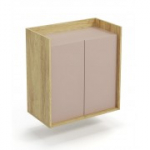 MOBIUS CABINET 2D korpus: naturaalne hikkori, fassaadid - antiikroosa (1p=1tk)