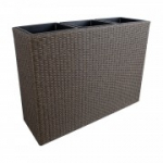 Lillekast WICKER 110x39xH88cm, tumepruun