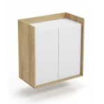 MOBIUS CABINET 2D korpus: naturaalne hikkori, fassaadid - alpi valge (1p=1tk)