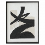 Pilt raamis 40x50cm, must joon.