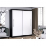 Idzczak riidekapp RICO 204 cm must valge + LED profiil 200