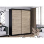 Idzczak riidekapp RICO 204 cm Sonoma tamm must + LED profiil 200