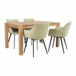 S&ouml;&ouml;gikomplekt CHICAGO NEW 4 tooliga (37047) t&auml;ispuit / MDF naturaalse tamme spooniga, &otilde;litatud