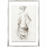 Pilt raamiga, 50x70cm, naine salliga 2