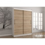 Riidekapp VISTA 06 150 cm valge / sonoma tamm