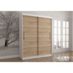 Riidekapp VISTA 04 150 cm valge / sonoma tamm
