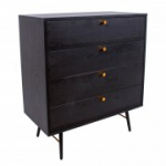 Kummut LUKSEMBURG 80x40xH90cm, must / vask