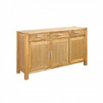 Kummut CHICAGO UUS 3 ukse ja 3 sahtliga, 140x44xH86cm, puit: tammespoon, v&auml;rvus: naturaalne