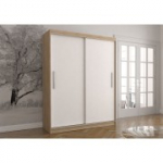 Riidekapp VISTA 04 150 cm Valge / Sonoma tamm