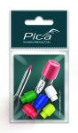 PICA-Dry v&auml;rviliste otsikute komplekt 5 tk/pakk, valge, kollane, punane, tumeroheline, sinine