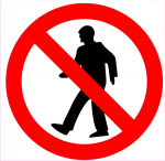 Jalak&auml;ijatele keelatud 10x10 kleeps