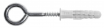Konks kinnine Zn + t&uuml;&uuml;bel 8x40 Nailon (25/tk karp)