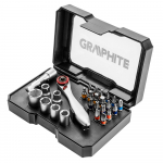 Padrunite- ja otsikute komplekt narrega 1/4" 26-osaline