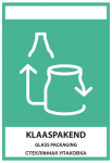 Klaaspakend 15x21cm kleebis