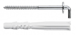 Konks lahtine kraega 6x115 Zn + t&uuml;&uuml;bel 8x80 (2/tk pakk), blister