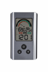 Digitaalne sisetermomeeter h&uuml;gromeetri ja kellaga Alumiinium