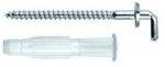 Konks L Zn + t&uuml;&uuml;bel 6x41 Nailon (2/tk pakk)
