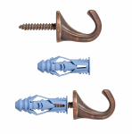 Konks universaalne VERSAHOOK (2/tk pakk) antiik 9kg