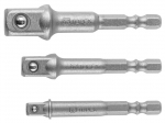 Adapterite komplekt 3-osaline, 1/4", 3/8", 1/2"