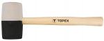 Haamer kummist peaga 680g must/valge puidust vars