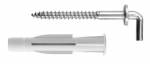Konks L kraega 5x66 Zn + t&uuml;&uuml;bel 8x51 (4/tk pakk) blister