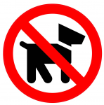 Koertega keelatud 10x10 kleeps