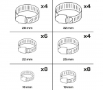 Voolikuklamberite komplekt, 34-osaline