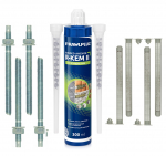 Keemiline mass Polyester R-KEM II 300ml + 2 otsikut+ 4 polti ja t&uuml;&uuml;blit, st&uuml;reenivaba
