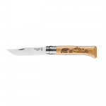 Opinel 8 Inox Oak Animal Bear Kokkupandav nuga