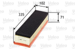 VALEO 585049 Kuldne filter