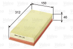 VALEO 585215 Kuldne filter