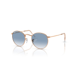 Ray-Ban Round Metal Small p&auml;ikeseprillid | Rose Gold - Clear & Blue