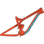 RideWrap Essential Downtube Ekstra paks raami kaitsekomplekt | Gloss