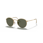 Ray-Ban Round Metal Small p&auml;ikeseprillid | Polarized | Gold - G-15 Green