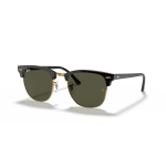 Ray-Ban Clubmaster Classic p&auml;ikeseprillid | Black On Gold - G-15 Green