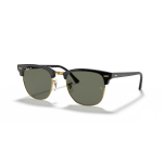 Ray-Ban Clubmaster Classic p&auml;ikeseprillid | Polarised | Black & Gold - G-15 Green