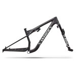 S-Works Epic 9 raamikomplekt | Satin Carbon - Metallic White Silver, L
