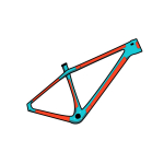 RideWrap Covered Hardtail MTB raami kaitsekomplekt | Gloss