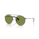 Ray-Ban Round Double Bridge p&auml;ikeseprillid | Black - Brown Green