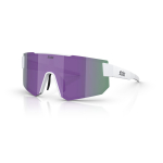 BLIZ P005 Small p&auml;ikeseprillid | Matte White - Smoke Purple Mirror