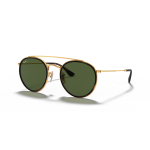 Ray-Ban Round Double Bridge p&auml;ikeseprillid | Arista Gold - G-15 Green