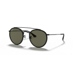 Ray-Ban Round Double Bridge p&auml;ikeseprillid | Polarised | Black - G-15 Green