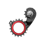 AbsoluutneBlack HOLLOWcage&reg; DuraAce 9250 Carbon Ceramic Oversized tagumine k&auml;iguvahetaja Pulley Cage | Red