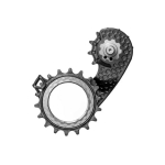 AbsoluutneBlack HOLLOWcage&reg; DuraAce 9250 Carbon Ceramic Oversized tagumine k&auml;iguvahetaja Pulley Cage | Titanium
