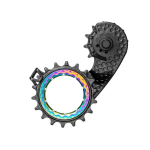 AbsoluutneBlack HOLLOWcage&reg; Shimano 9100/8000 Carbon Ceramic Oversized tagumine k&auml;iguvahetaja Pulley Cage | Rainbow