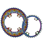 AbsoluteBlack Road Oval Premium Shimano 9100/8000/7000 hammasratas | 110 BCD | 2x12/11/10-k&auml;iguline | Rainbow, 53T